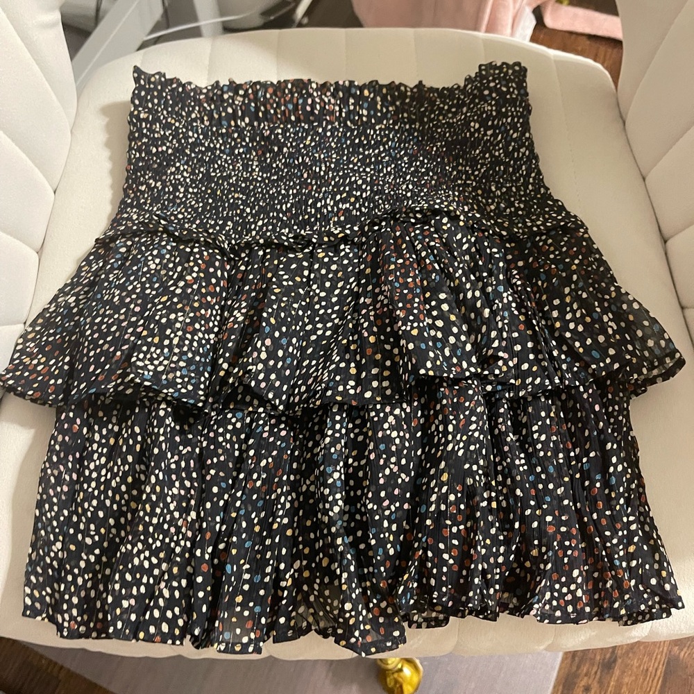 Reset skirt black with cute polka dots size small